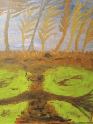 Christine P, stormy weather, acrylic.